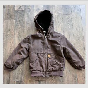 Carhartt Kids Youth Heavyweight Duck Canvas Jacket Size S (8/10) Brown Insulated